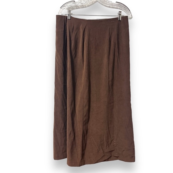 Vintage 90s Harve Benard Chocolate Brown Maxi Skirt Women’s Plus Size 16 NWT - Picture 1 of 15